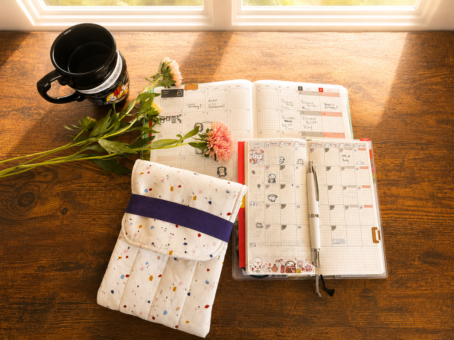 Speckled Paint Fountain Pen Case/Handmade Writer's Pen Case/Stationary Holder