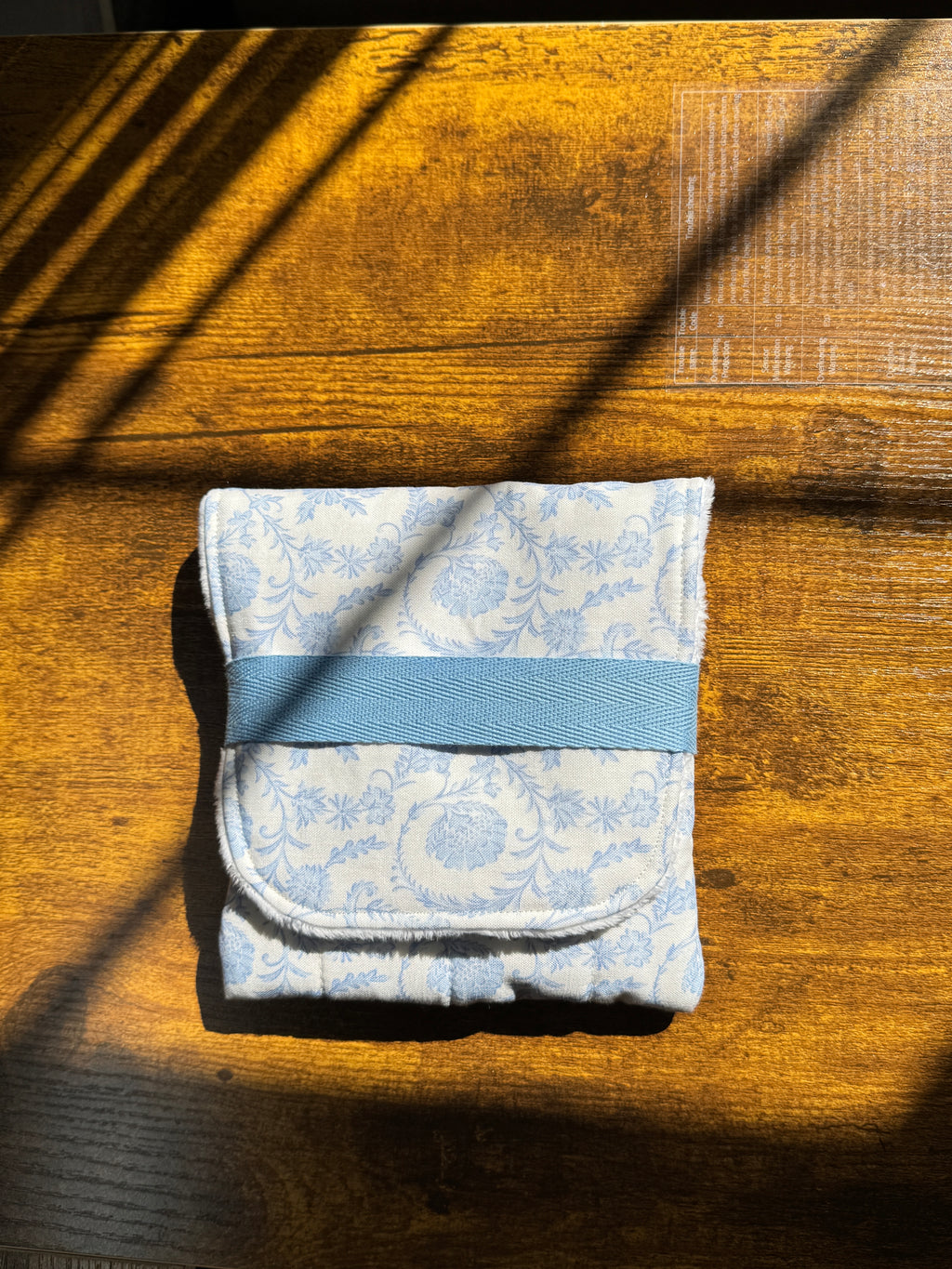 The Mini- English Blue Toile, Handmade mini fountain pen pouch