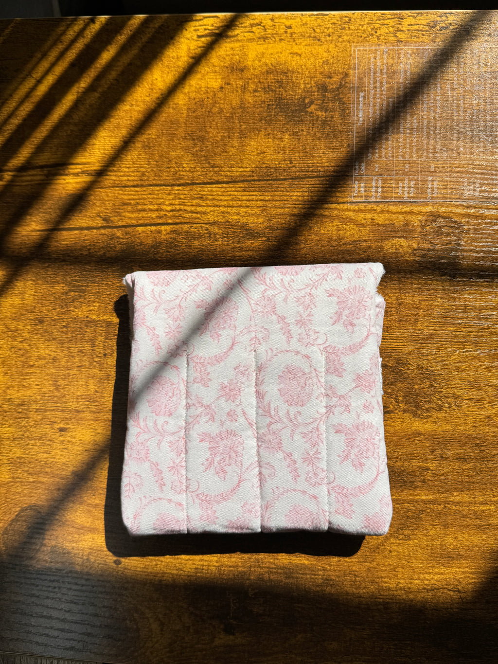 The Mini-English Blush Toile Lace , Handmade mini fountain pen pouch