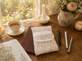 🌹Ivory Rose Garden Pen Case