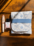 The Mini- English Blue Toile, Handmade mini fountain pen pouch