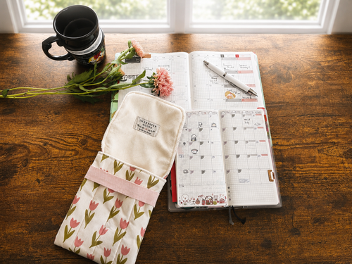 Floral Fountain Pen Case/Handmade Writer's Pen Case/Stationary Holder