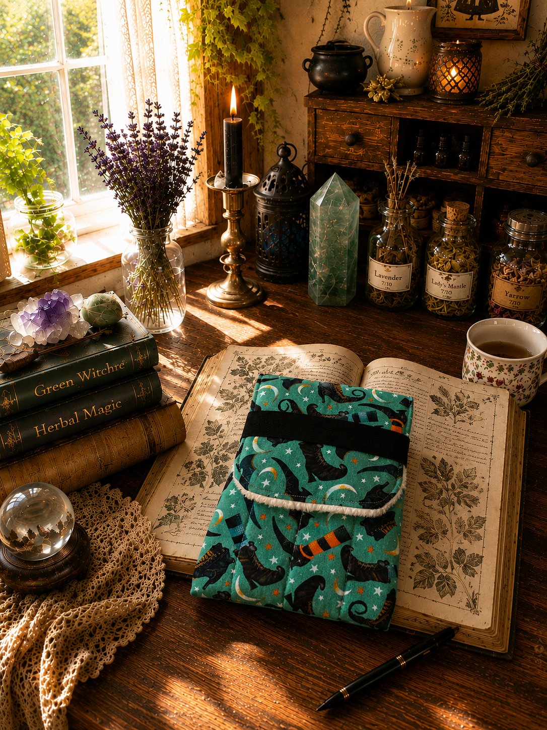 The Moonlight Mischief Handmade Fountain pen Pouch/Case