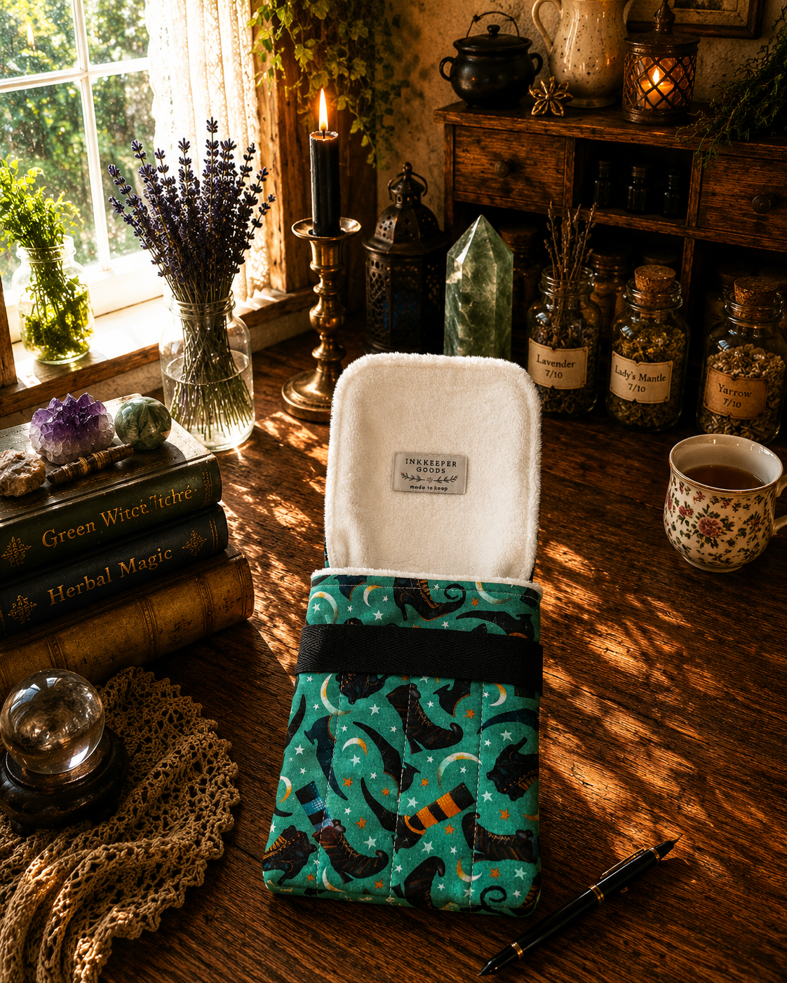 The Moonlight Mischief Handmade Fountain pen Pouch/Case