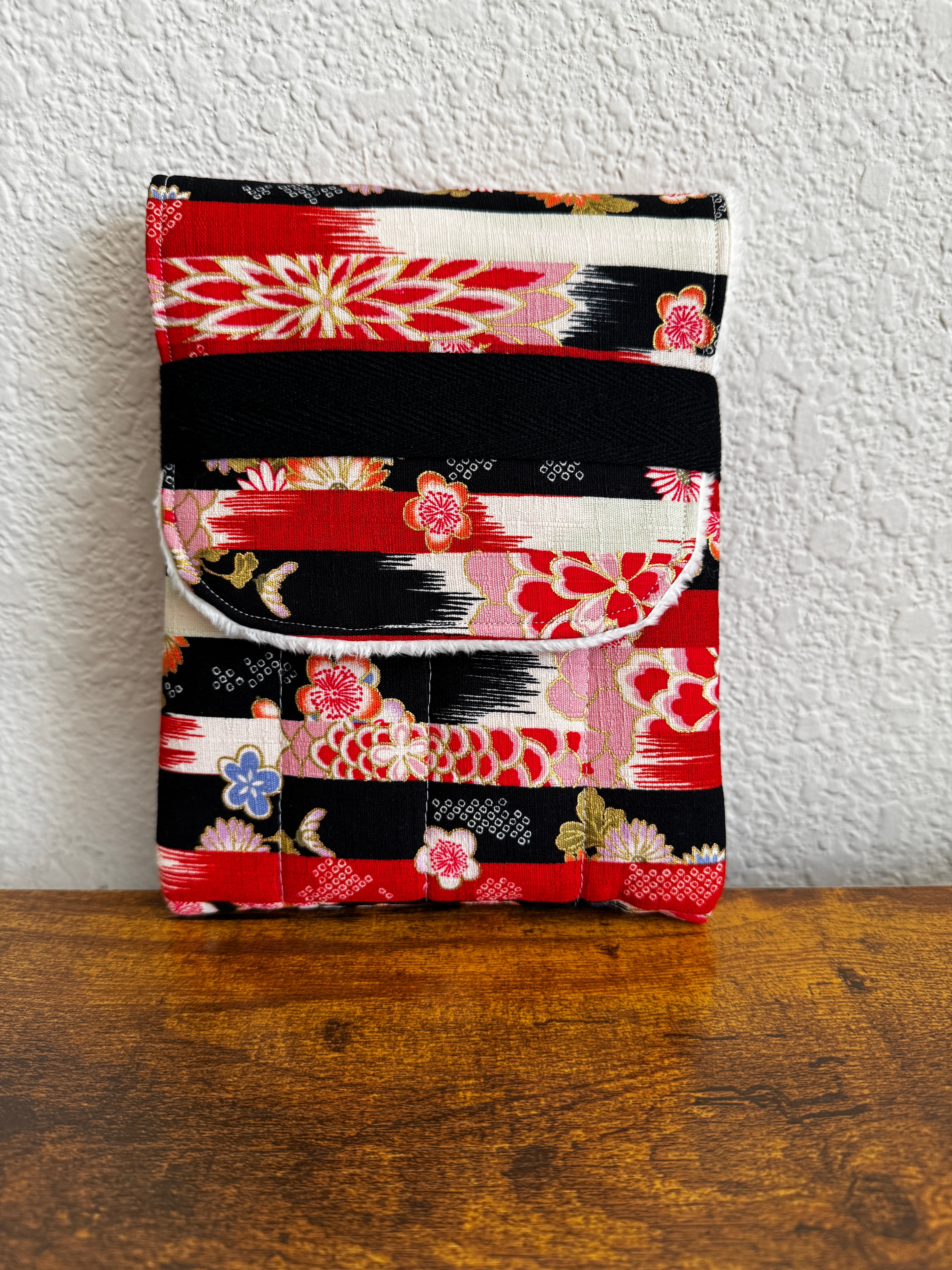 👘 Kyoto Festival Pen Pouch: Japanese Cotton Floral Case, Handmade Writer's Companion