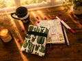 🌵Watercolor Cactus Fountain Pen Case / White interior lining Handmade Writer's Pen Case/Stationary Holder