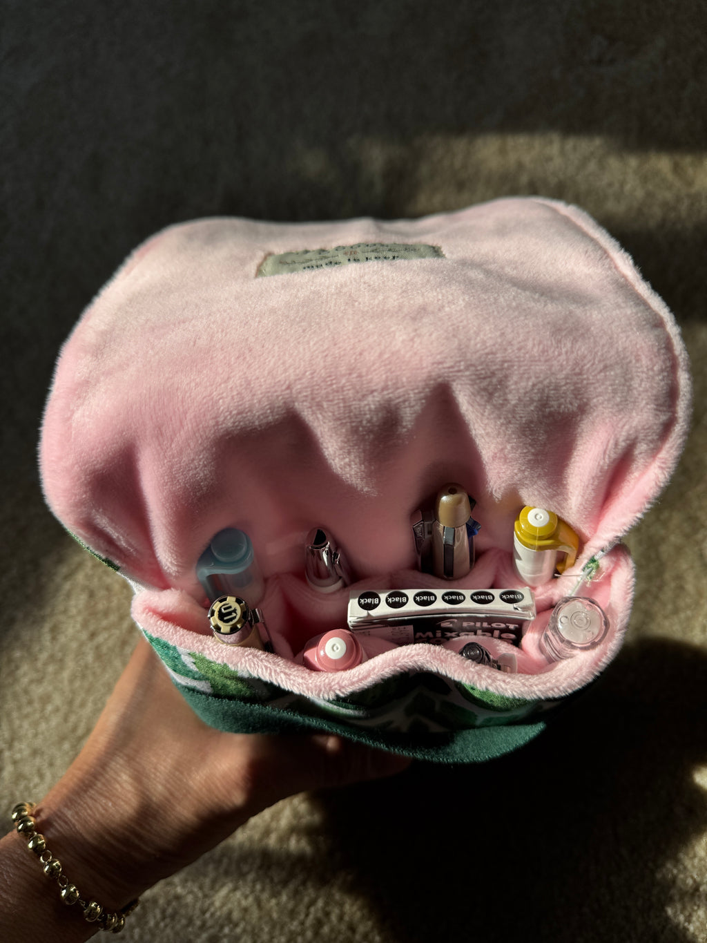 Watercolor Cactus Handmade Fountain Pen Case/Stationary Holder